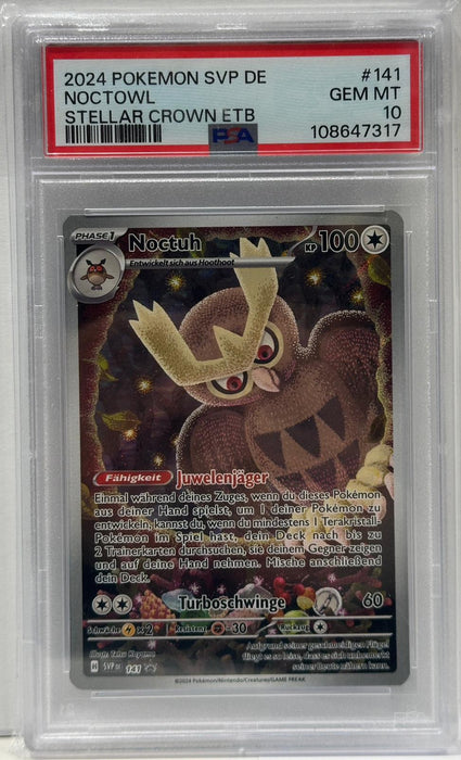 Noctuh SVP – PSA 10 (Gem Mint) – Stellar Crown Kollektion – DE – 2024 – #141 – Original & Zertifiziert