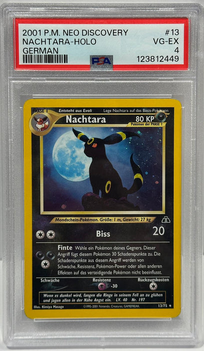Nachtara Holo #13 – PSA 4 (VG-EX) – 2001 Neo Discovery – Deutsch – Original & Zertifiziert