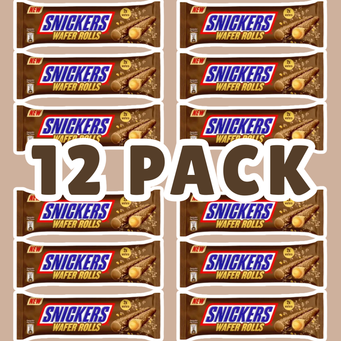 12x Snickers Wafer Rolls – Schokoladen-Riegel | 12er Pack | 12×24g