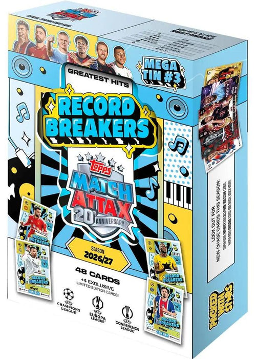 Topps Match Attax UEFA Club Competitions Champions League 2026/2027 – Mega Tin – Zufälliges Design – Deutsch