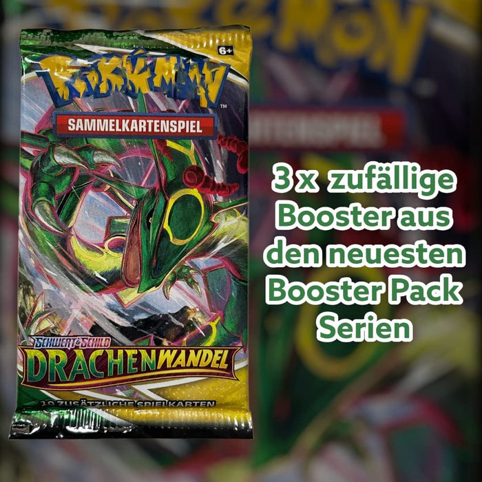 Pokémon TCG – 3x Deutsche Booster Packs | Original & OVP | Zufällige Sets | Sammelkarten