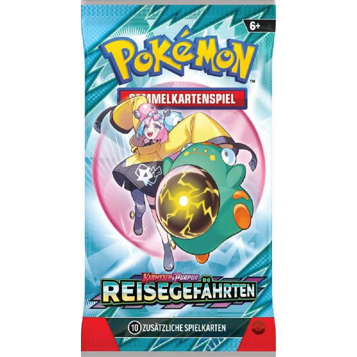 4x Pokémon Reisegefährten Booster | Karmesin & Purpur Erweiterung | Deutsch | 10 Karten pro Booster