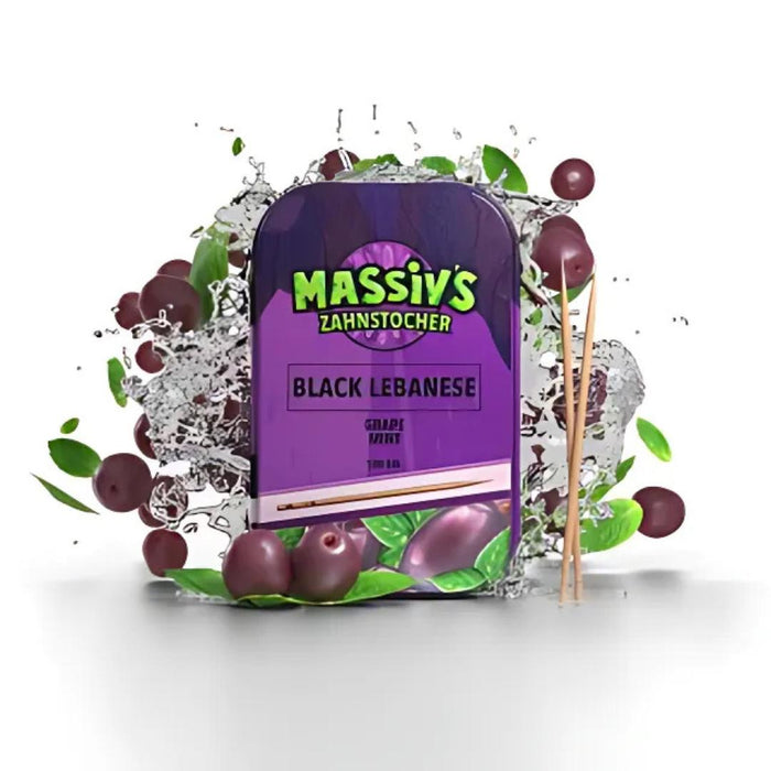 Massiv’s Zahnstocher (aromatisiert) – 100 Stück in Metalldose | , vegan, zuckerfrei, kalorienfrei | Urban Lifestyle by Rapper Massiv & Wunder