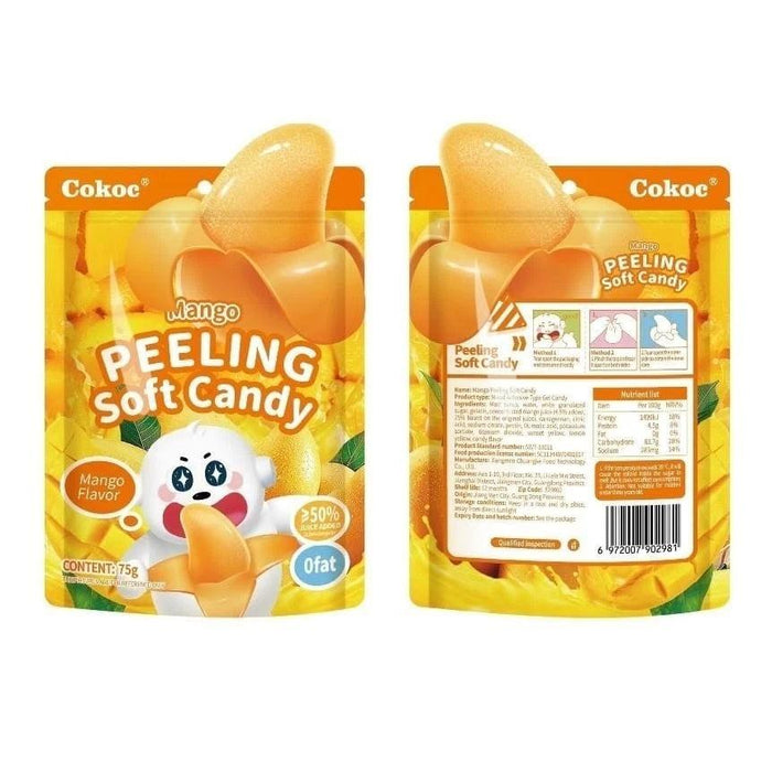 4x Cokoc Peeling Soft Candy – zufällige Gesmäcke, Mixed Fruit Soda – Trend aus China - 300g Gesamt