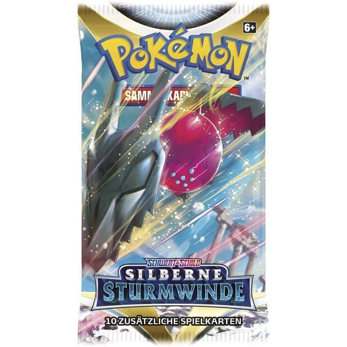 Pokémon TCG – Schwert & Schild: Silberne Sturmwinde | 4x Booster Packs (Deutsch) | je 10 Karten