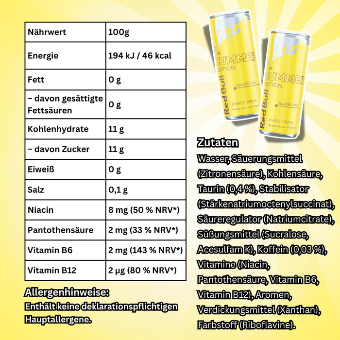24x Red Bull Summer Edition Sudachi Lime Energy Drink mit Sudachi-Limetten-Geschmack | 24 × 250 ml