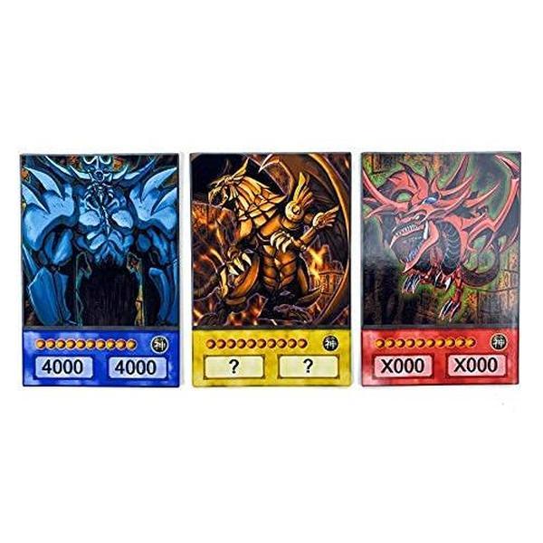 3 x Heilige Götterkarten Orica - Slifer, Obelisk & Ra + Heartforcards® Versandschutz