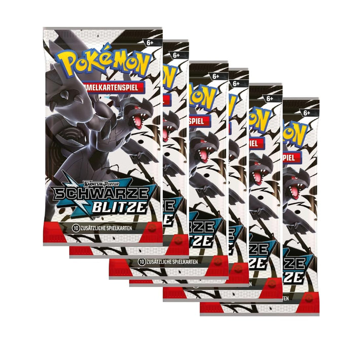 Pokémon TCG – Karmesin & Purpur „Schwarze Blitze“ Booster Bundle Deutsch – 6× Boosterpacks (je 10 Karten)
