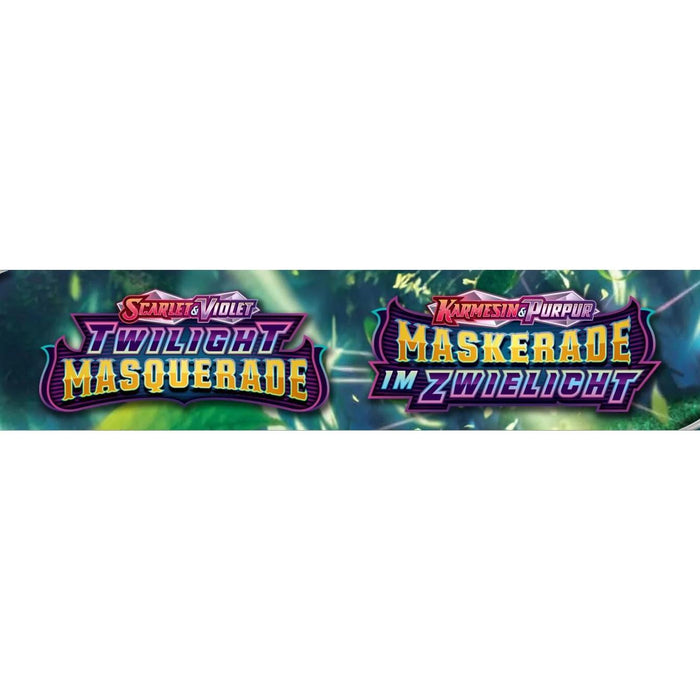4er Pokémon Booster Set - Maskerade im Zwielicht Booster Karmesin & Purpur - mit 4 Boostern a 10 Karten - DEUTSCH