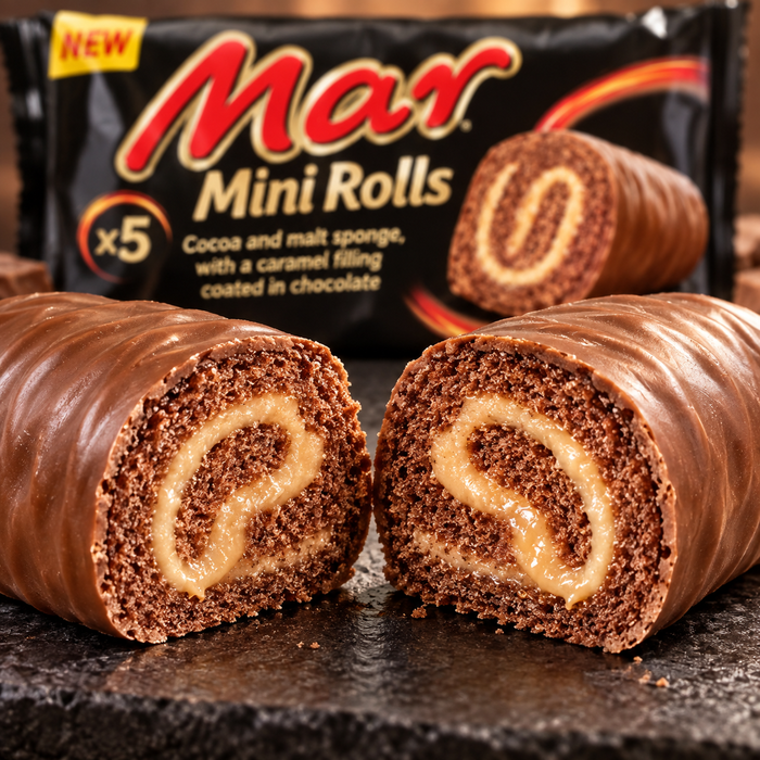 Mars Mini Rolls – Kakao-Biskuitrollen mit Karamell und Milchschokolade, 5 × 30 g