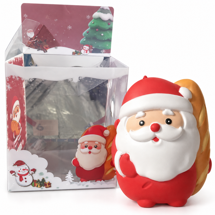 Weihnachtsmann mit Baguette Squishy – weiches Weihnachts-Spielzeug
