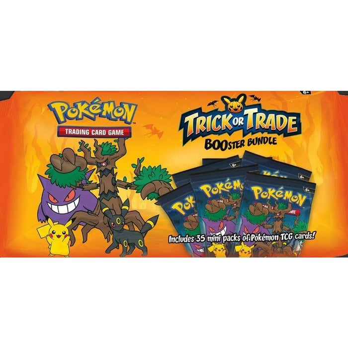 Pokémon TCG: Trick or Trade 2024 Booster Bundle (35 Booster) Englisch Trick or Treat PKM Halloween Booster + Heartforcards® Versandschutz