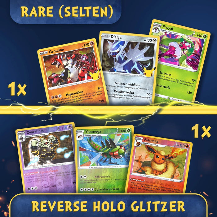 Pokémon Karten Deutsch 50 Verschiedene | 1 V, VMAX, VSTAR, EX | 3X Holo | 1x Rare |  Mögliche Karten von Pikachu, Evoli, Dedenne und viele mehr | Ideales Geschenk | aktuelle Sets