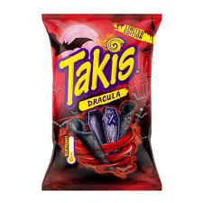 Takis Dark Dracula Limited Edition – 18 × 100 g – Gerollter Maissnack mit Teriyaki-Geschmack