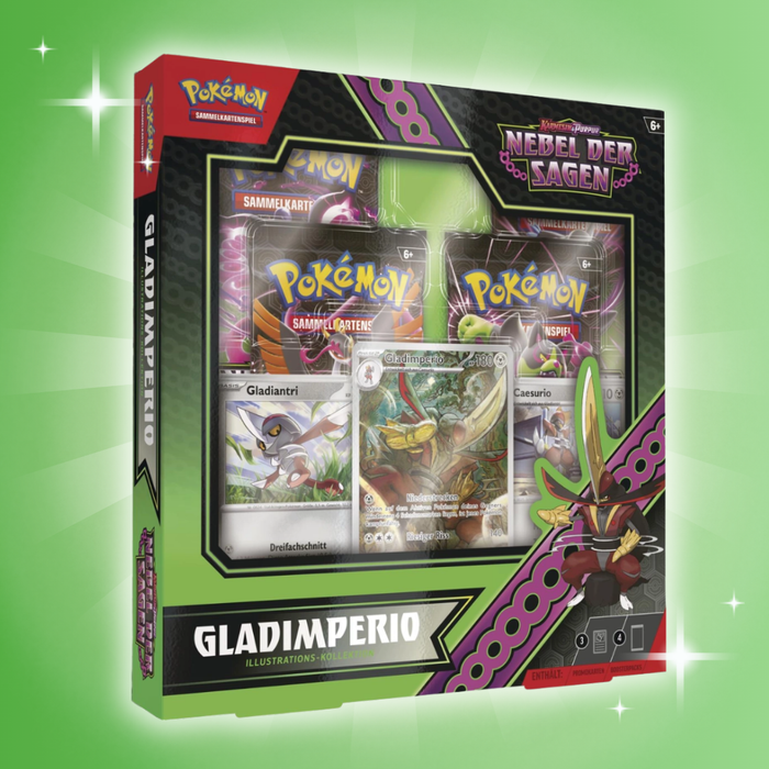 Nebel der Sagen SV6.5 – Gladimperio Illustrations-Kollektion Deutsch, 4 Boosterpacks + Promo Karten