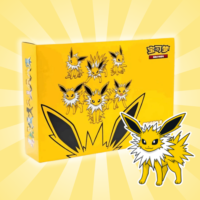 Pokémon Jolteon VMAX Geschenkbox (Chinesische Edition) | Limitierte Sammlerbox | Exklusive Promo-Karten & Zubehör