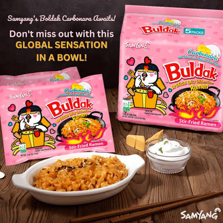 Samyang Buldak Hot Chicken Carbonara Ramen – 10 × 130 g