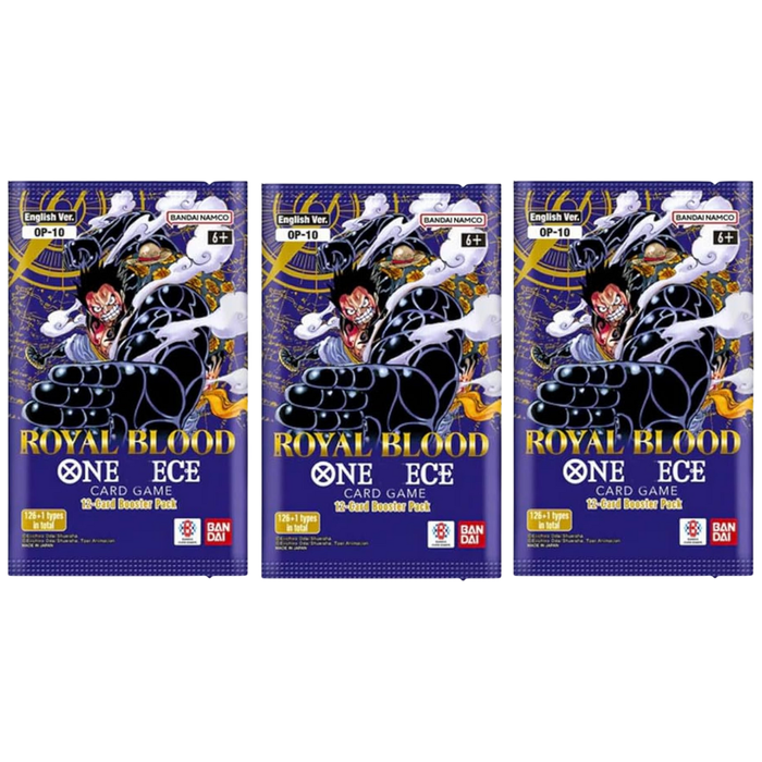 3x One Piece Card Game – Royal Blood (OP‑10) Booster Packs – English Version