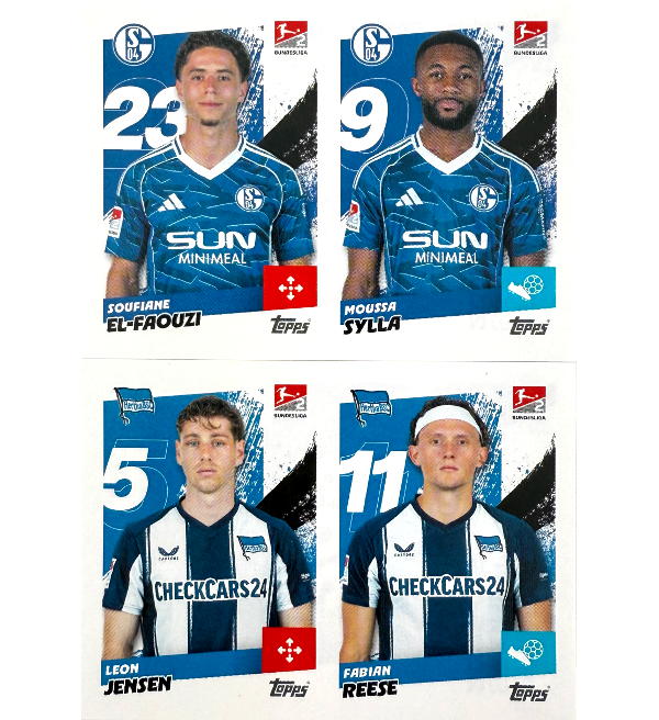 Topps Bundesliga Sticker 2025/2026 Display | 50 Stickertüten | Offizielle Stickerkollektion